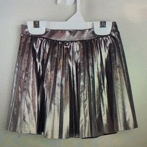 Metallic Silver Kids Skirt